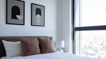 Premium bedding, in-room safe, soundproofing, iron/ironing board