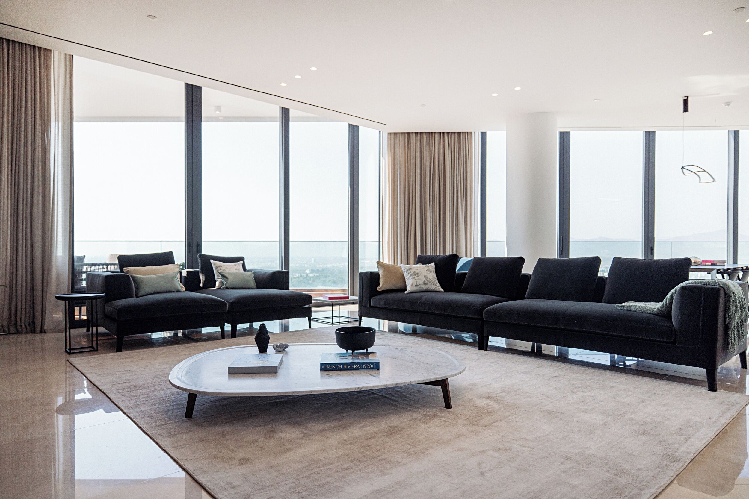 Luxury-Penthouse, 3 Schlafzimmer, mit Bad, Stadtblick | Wohnbereich