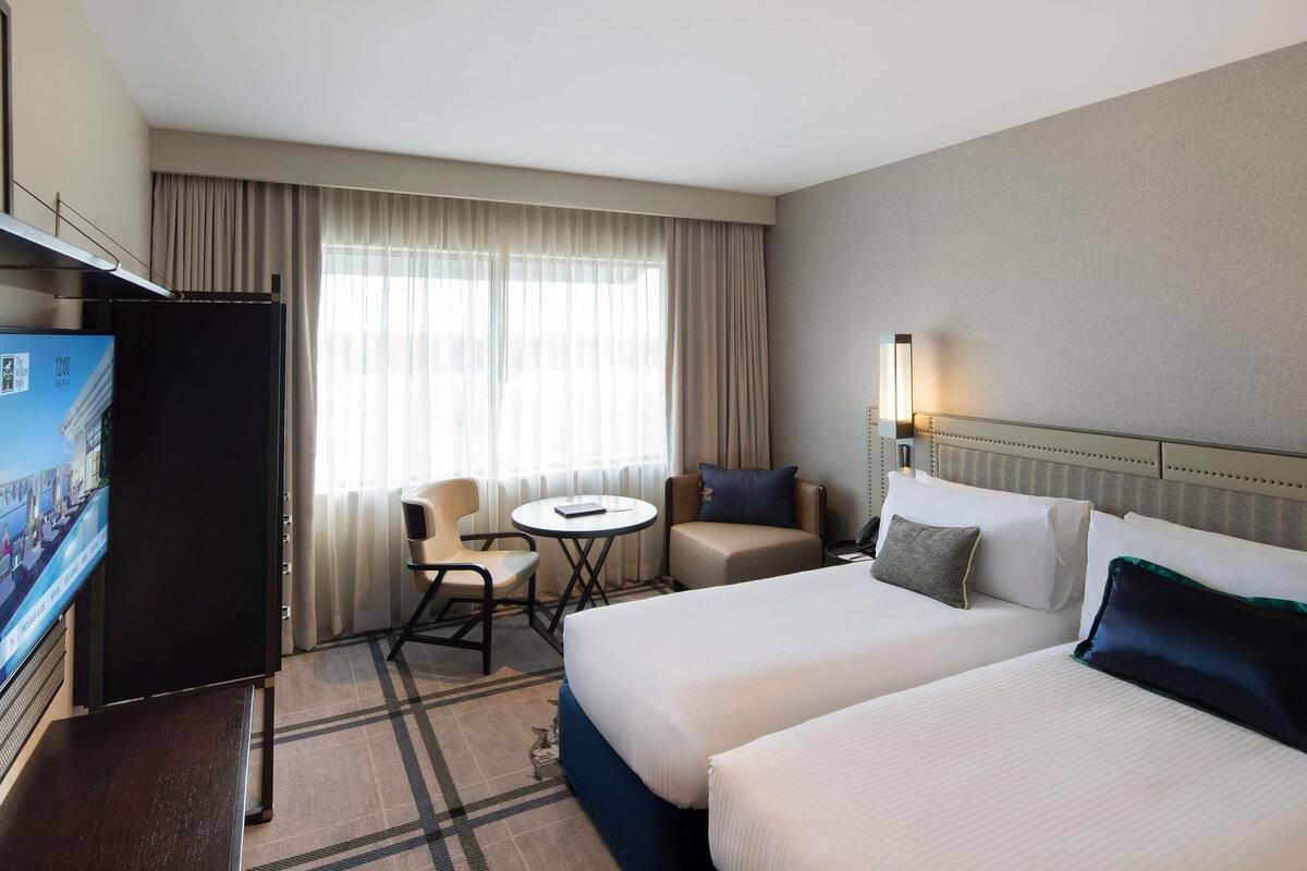 Egyptian cotton sheets, premium bedding, minibar, in-room safe