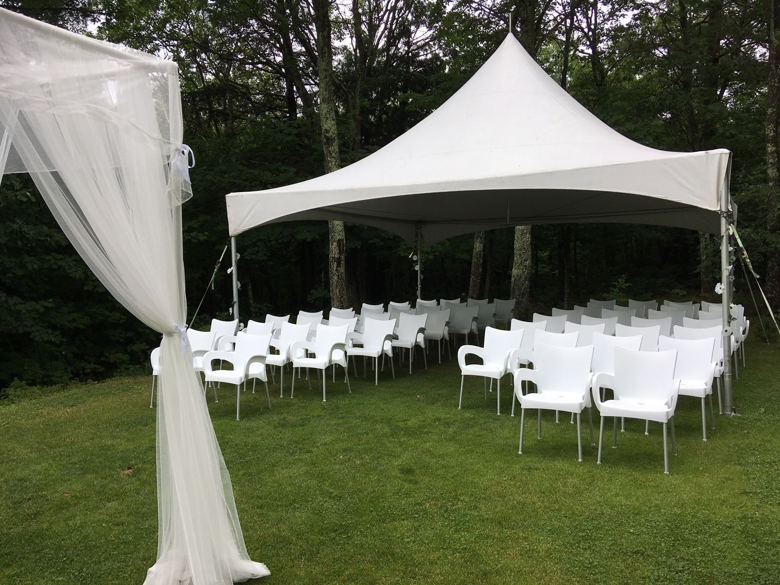 outdoor wedding area