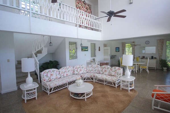 Family Villa, 3 Bedrooms, Terrace | Living area | Flat-screen TV