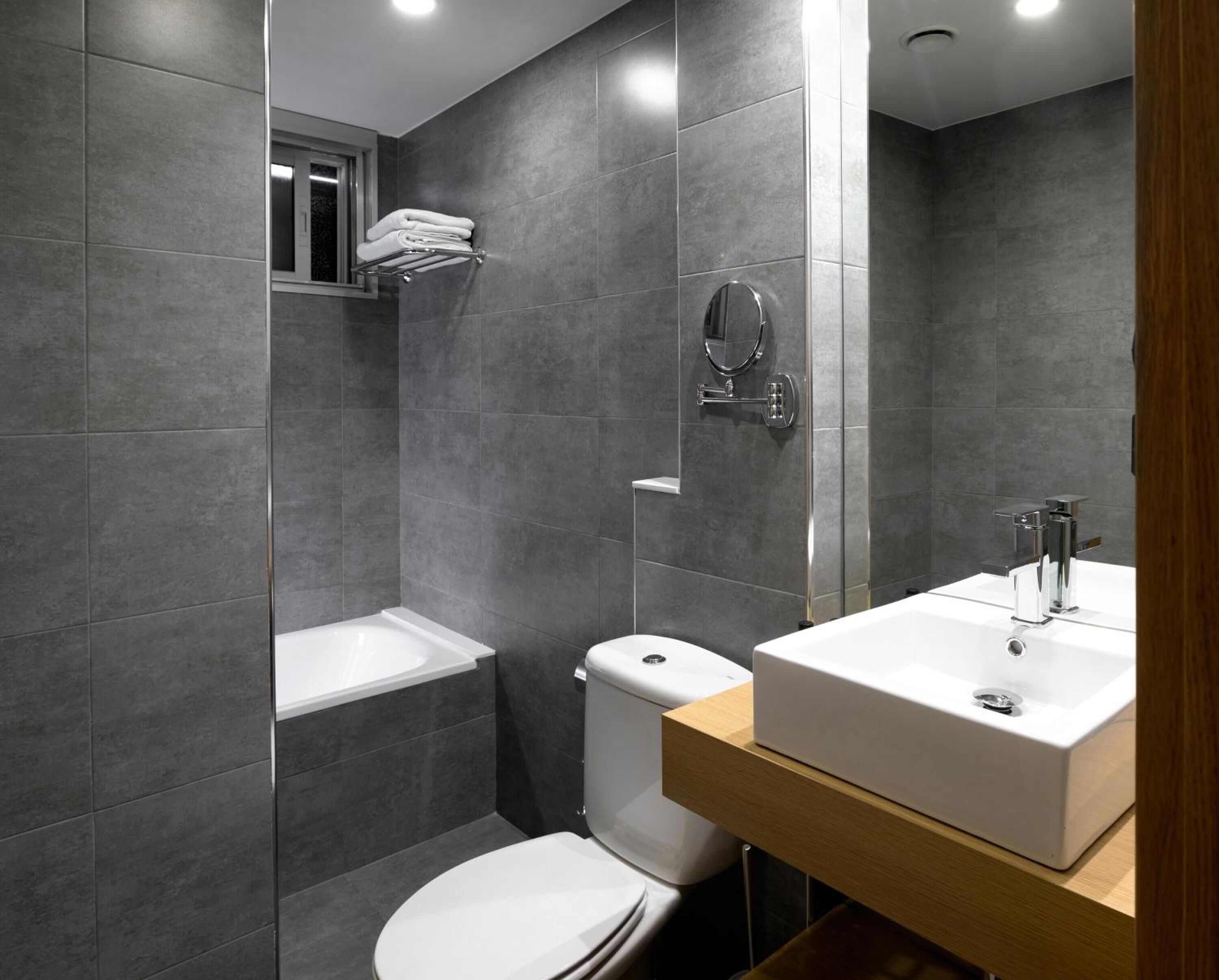 free toiletries, hair dryer, towels