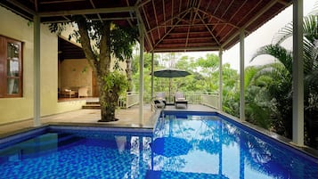 Two Bedroom Pool Villa | Premium bedding, memory foam beds, in-room safe, individually furnished