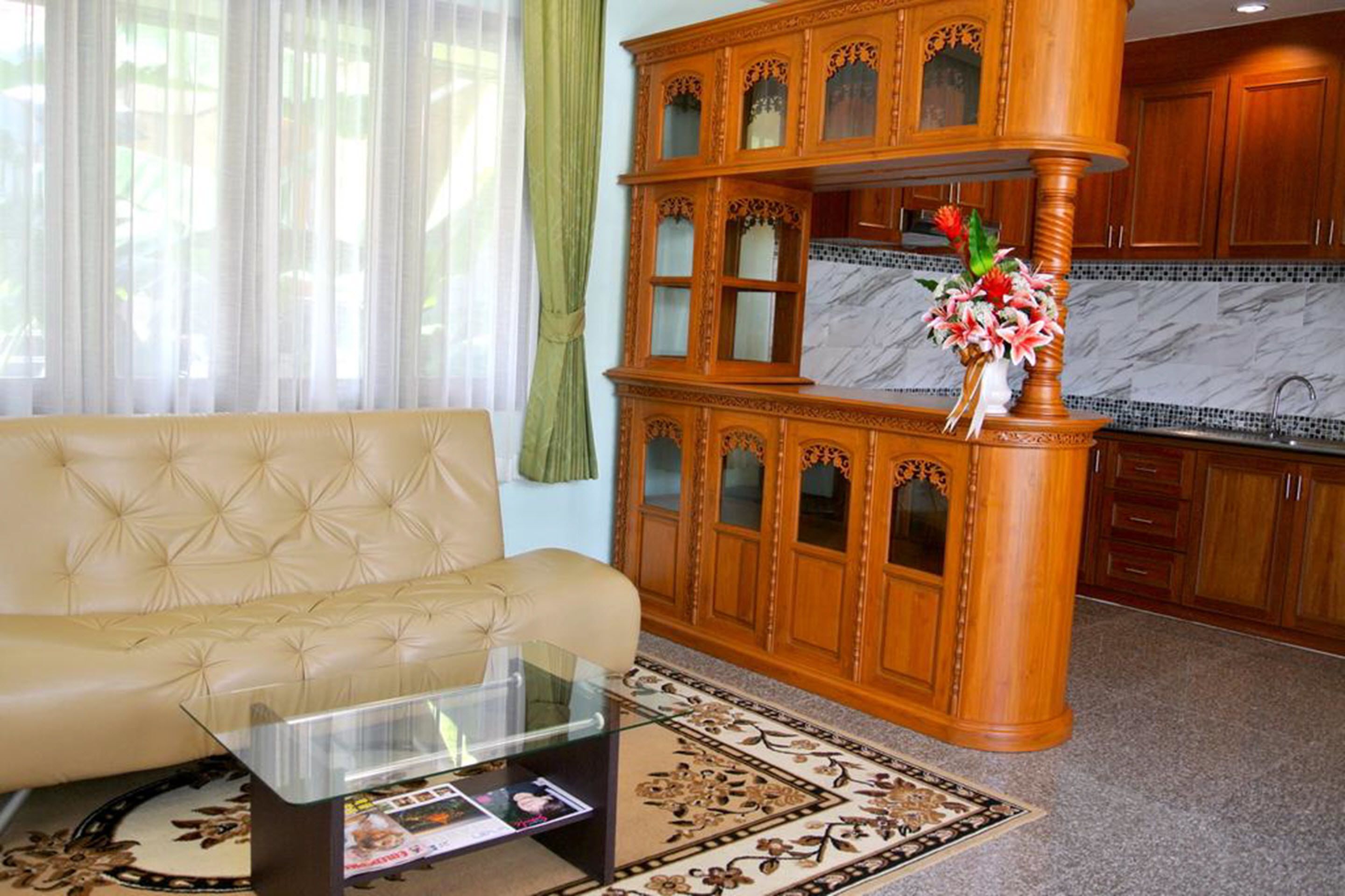 1-bedroom villa with garden view | living area | flat-screen tv