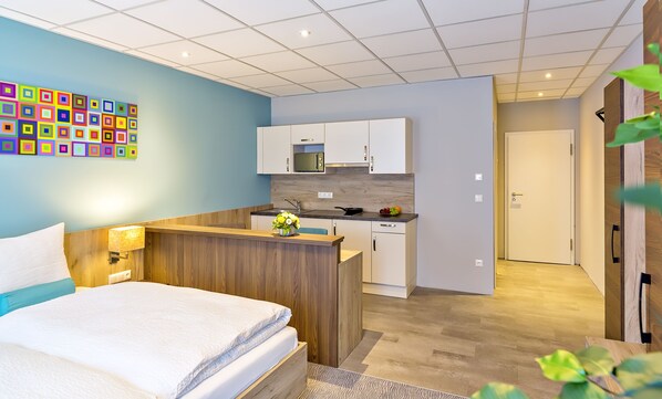 Studio Confort, 1 grand lit | Coffre-fort, bureau, système d’insonorisation, lit de bébé (gratuit)