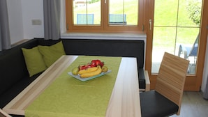 Apartment, 1 Bedroom, Terrace | In-room dining - Üser Schlössle Appartements (Brand)