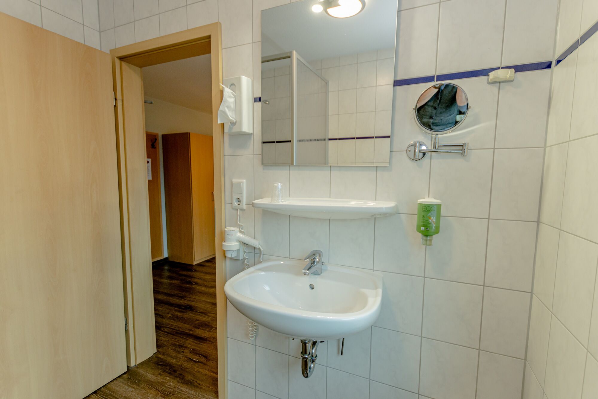 standard double room, non smoking | bathroom | shower, hair dryer, towels, soap