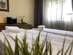 Minibar, tabla de planchar con plancha, wifi gratis