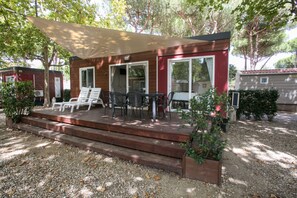 Grand stacaravan, 3 slaapkamers | Terras