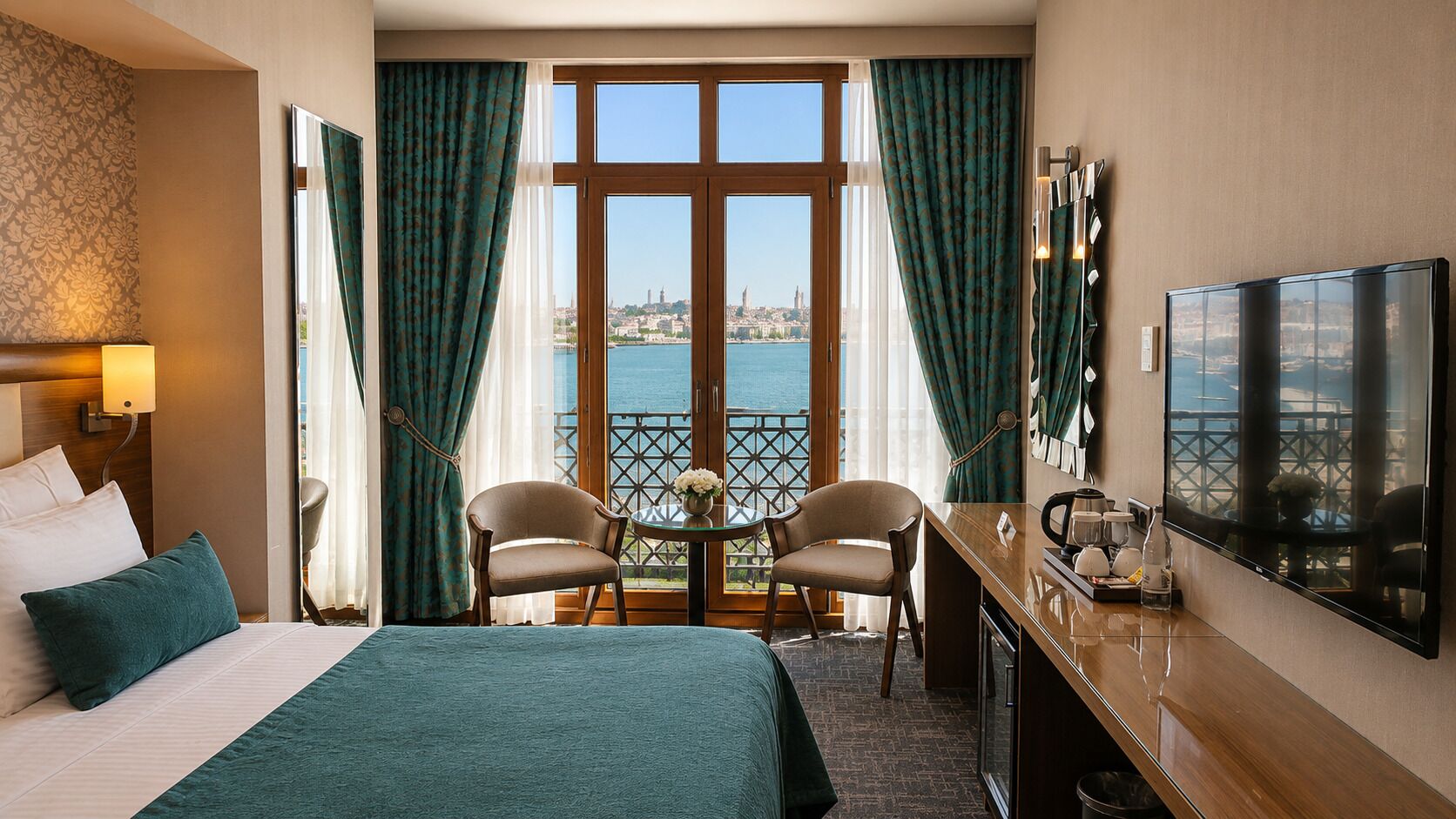 Premium bedding, minibar, in-room safe, desk