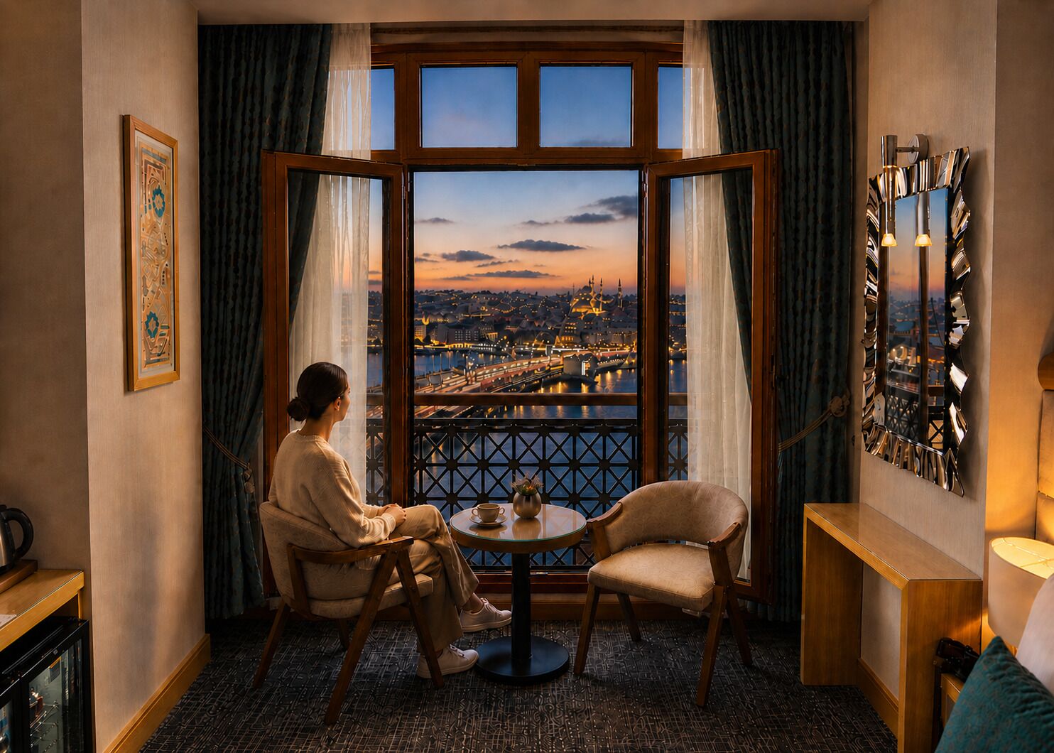 Premium bedding, minibar, in-room safe, desk