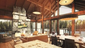 Cabin, 2 Bedrooms | Living area | Flat-screen TV