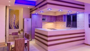 House, 4 Bedrooms | Private kitchen | Coffee/tea maker, full-size fridge, microwave, stovetop - Residence Grand Bay (Grand-Baie)