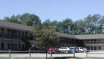 Guests can enjoy a home away from home with a balcony overlooking the surrounding area.