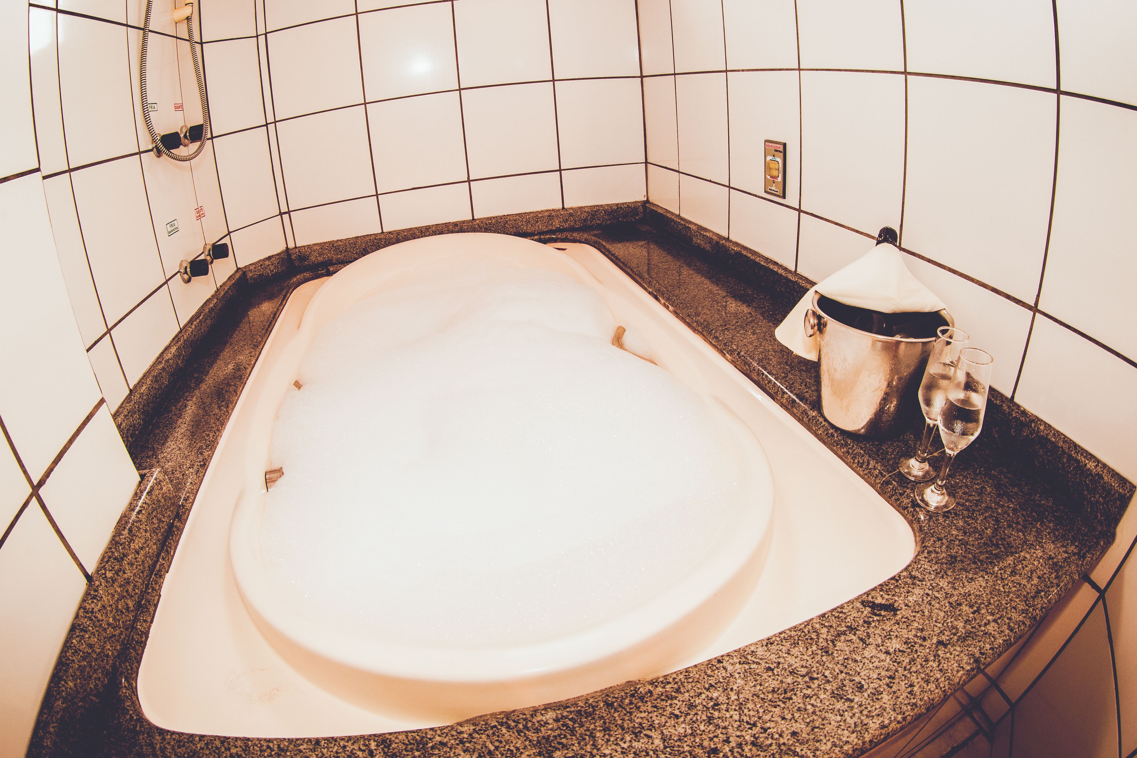 luxury suite | bathroom | shower, free toiletries, hair dryer, towels