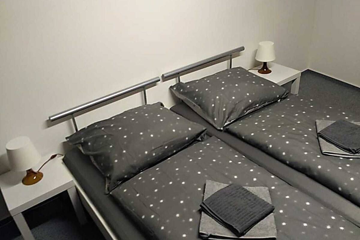 Blackout curtains, free WiFi, bed sheets