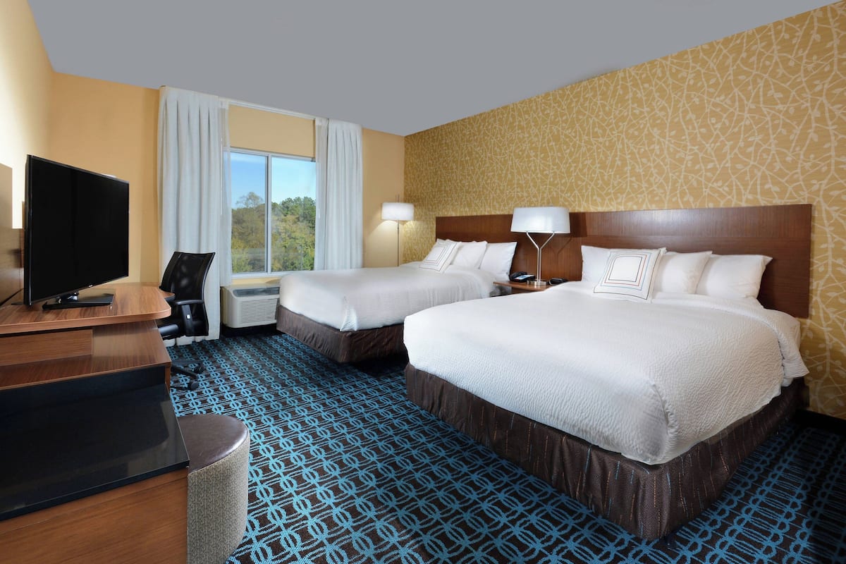 Room, 2 Queen Beds | Pillowtop beds, desk, laptop workspace, blackout drapes