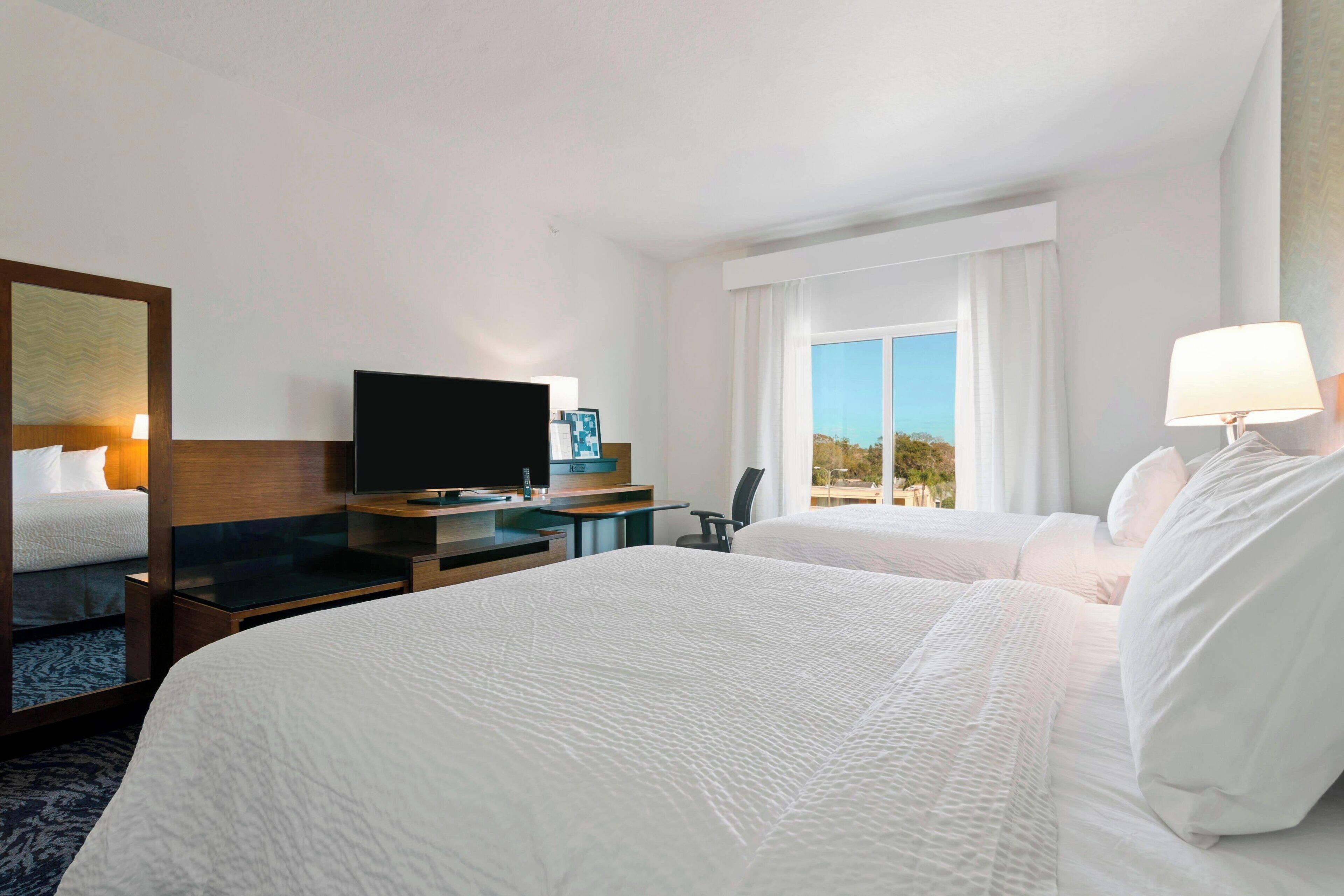 desk, blackout curtains, iron/ironing board, free cots/infant beds