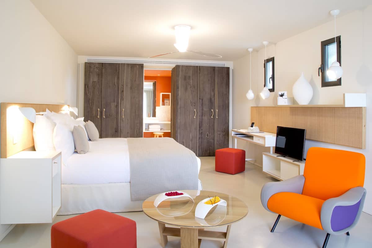 Doppia Deluxe, lato giardino | Biancheria da letto di alta qualità, minibar, una cassaforte in camera