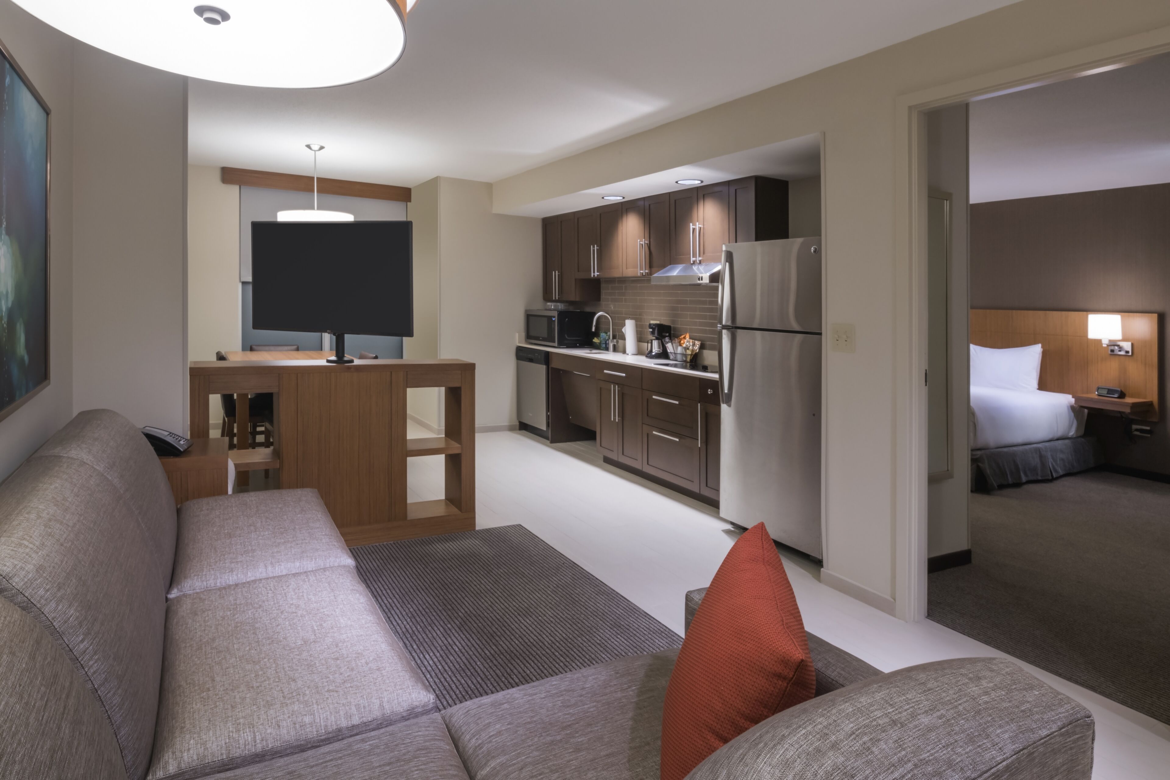 suite, 1 king bed with sofa bed, kitchen | private kitchen | fridge, microwave, coffee/tea maker