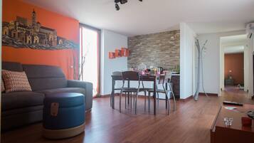 Superior Apartment, 2 Bedrooms, Terrace | Living area | Flat-screen TV