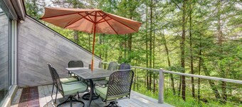 Falcon House: VT moderni mökki w / sauna, vaellus, jooga.  Pyörä Woodstock Villageen