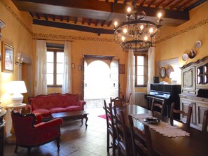 电视、壁炉、DVD 播放器、书