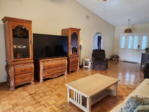 Smart TV, books, music library, printers