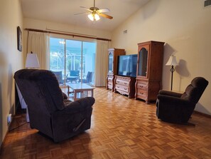 Smart TV, books, music library, printers