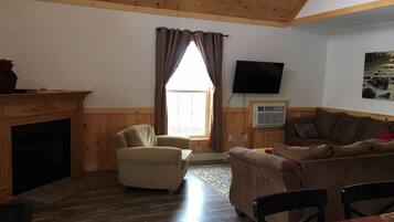 TV, fireplace, DVD player