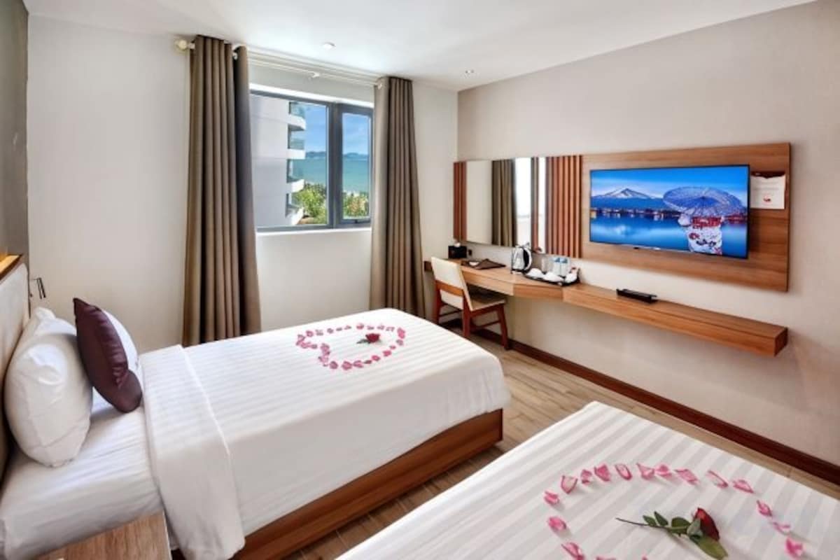 Ropa de cama de alta calidad y minibar
