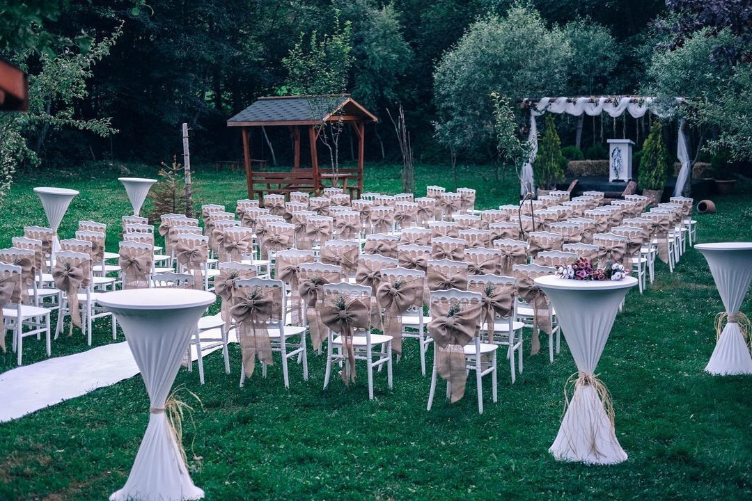 Outdoor wedding area