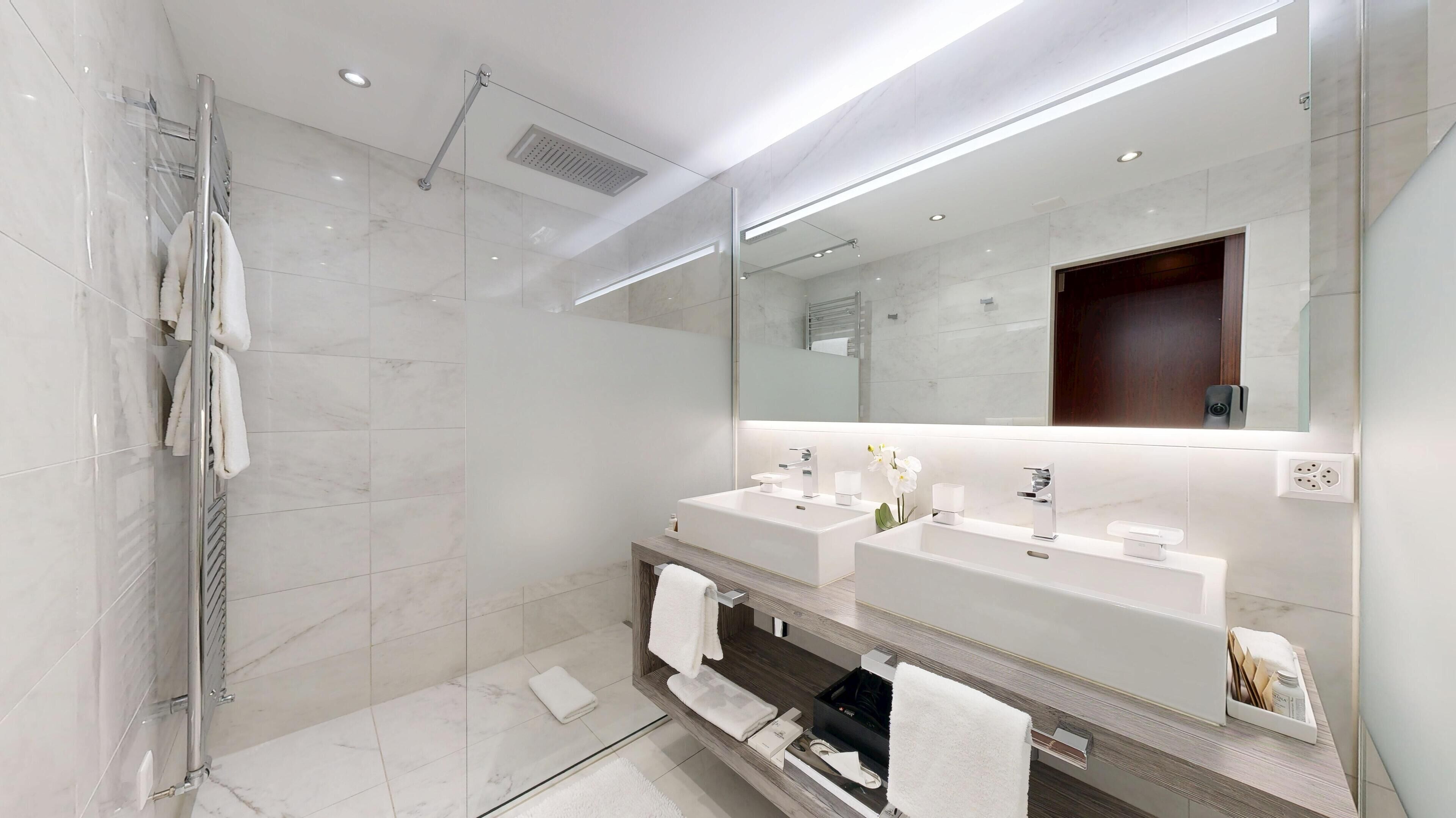 free toiletries, hair dryer, bathrobes, slippers