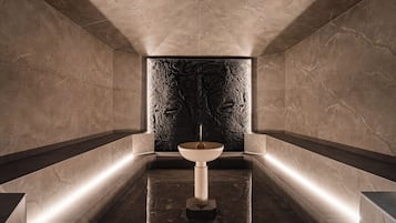 Couples treatment rooms, Turkish bath, body treatments, aromatherapy