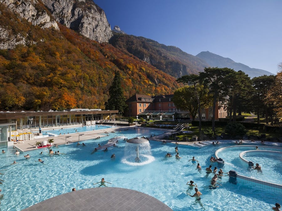 Indoor pool, outdoor pool, sun loungers