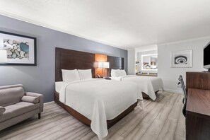 Standard Room, 2 Queen Beds, Non Smoking | Premium bedding, desk, iron/ironing board, free WiFi