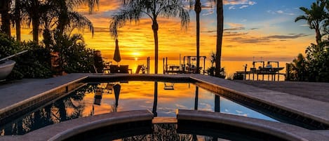 Outdoor pool, a heated pool