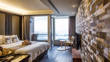 Design Double Room, 1 King Bed, Balcony, Ocean View | Premium bedding, down comforters, pillowtop beds, free minibar