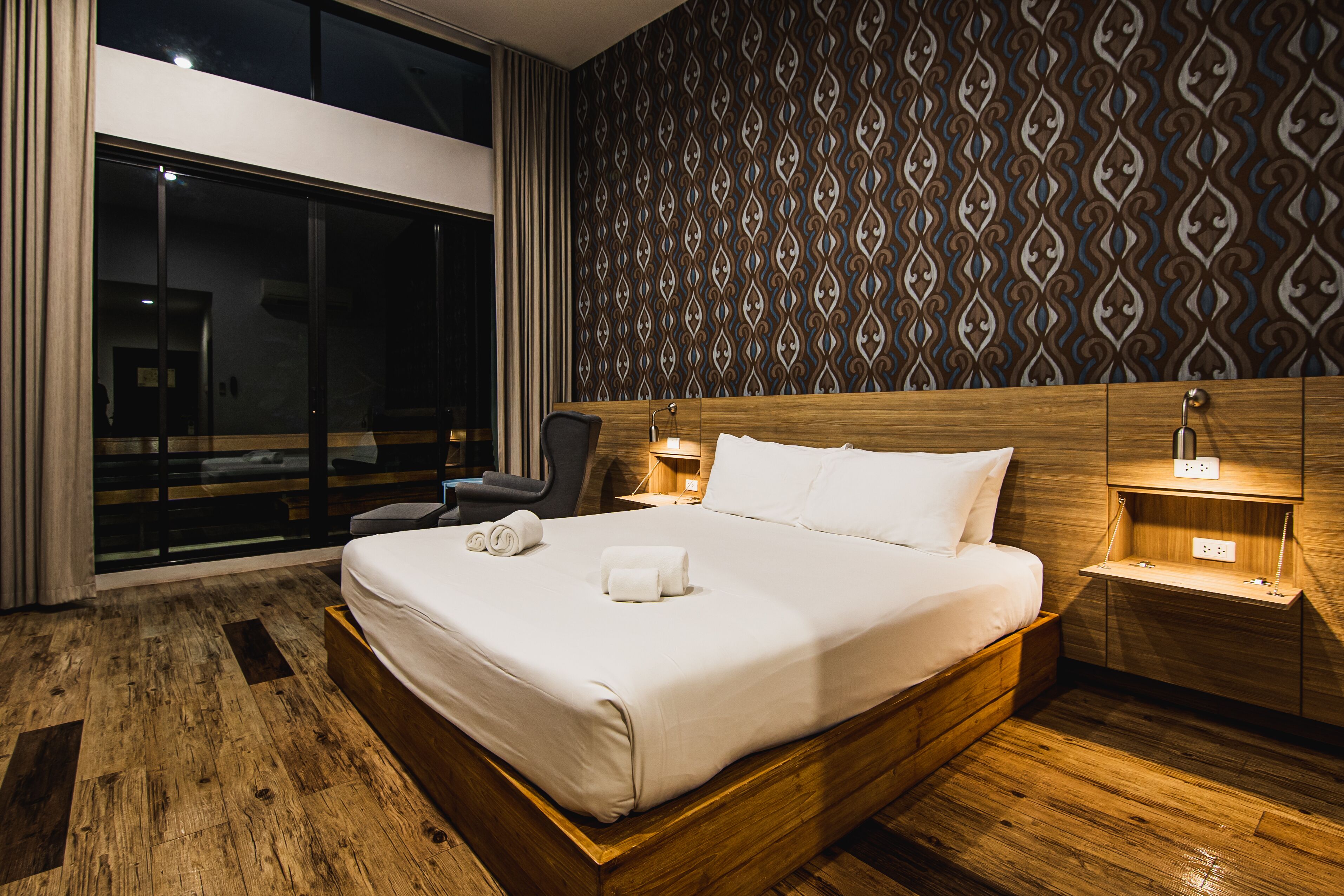 building terrace pool view - upper floor | premium bedding, minibar, in-room safe, individually decorated