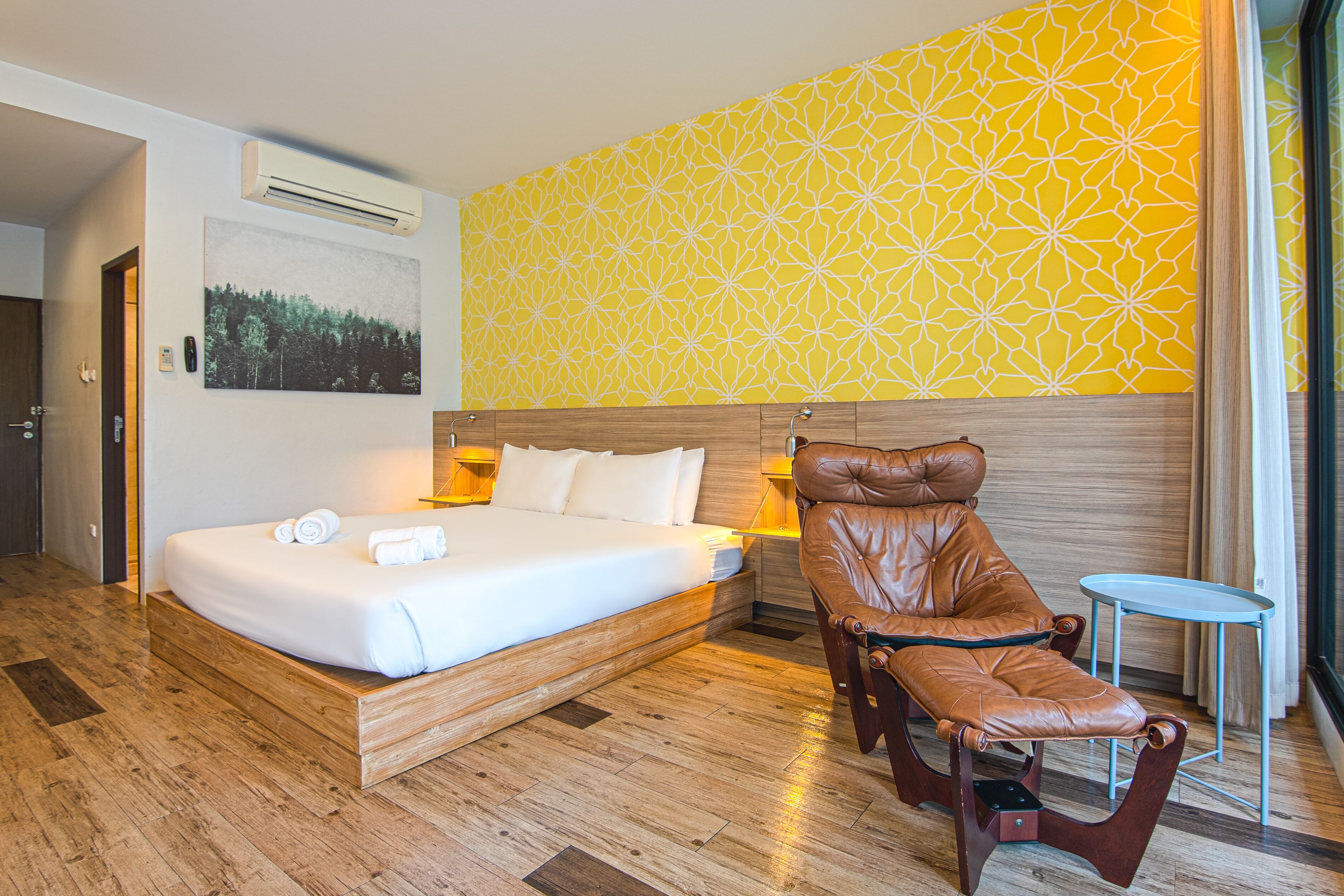 building terrace pool view - ground floor | premium bedding, minibar, in-room safe, individually decorated