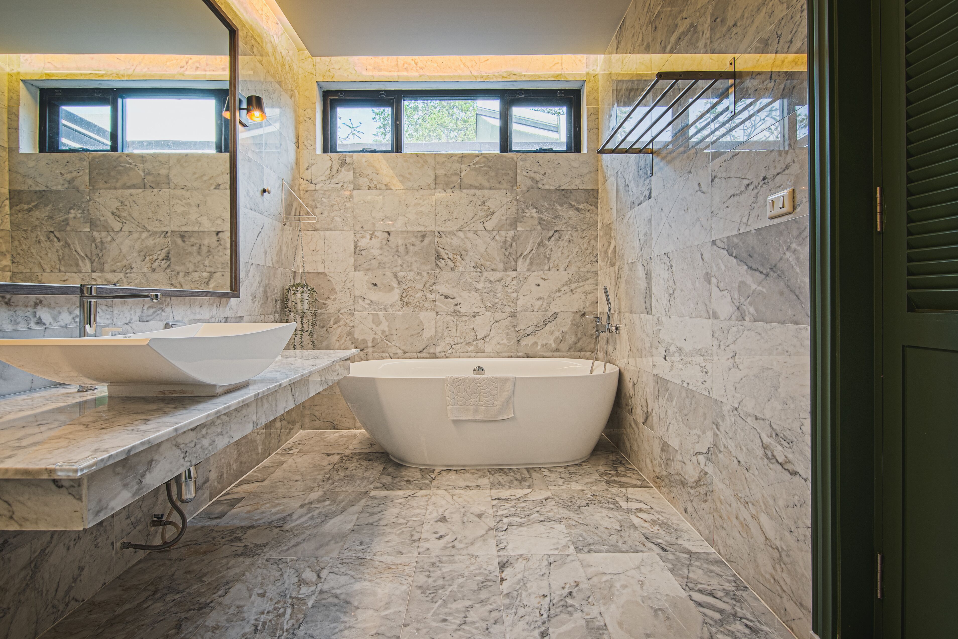 room, bathtub, canal view | bathroom | shower, free toiletries, hair dryer, slippers