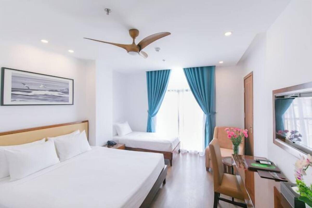 Premium bedding, memory foam beds, minibar, in-room safe