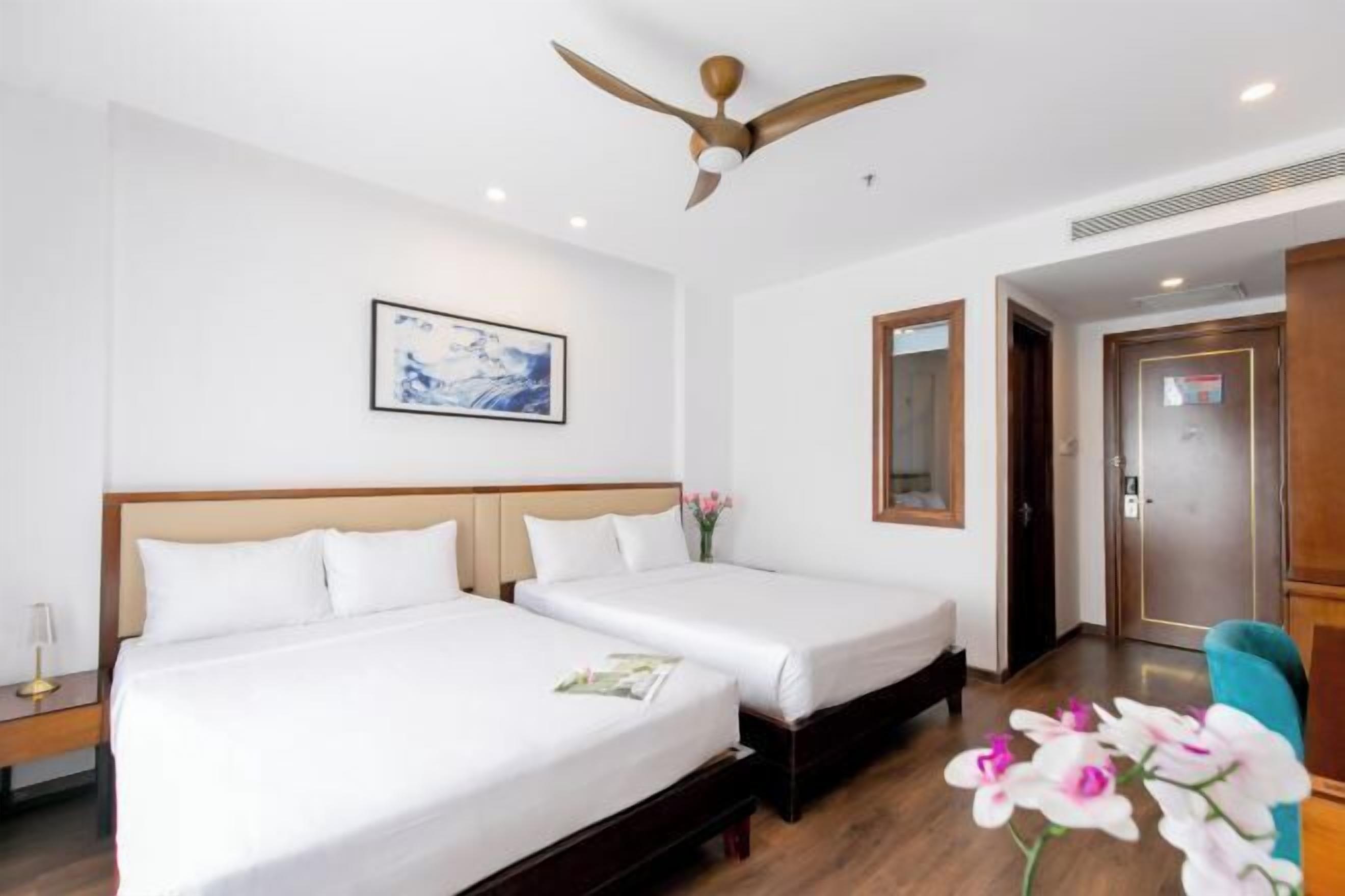 Premium bedding, memory foam beds, minibar, in-room safe