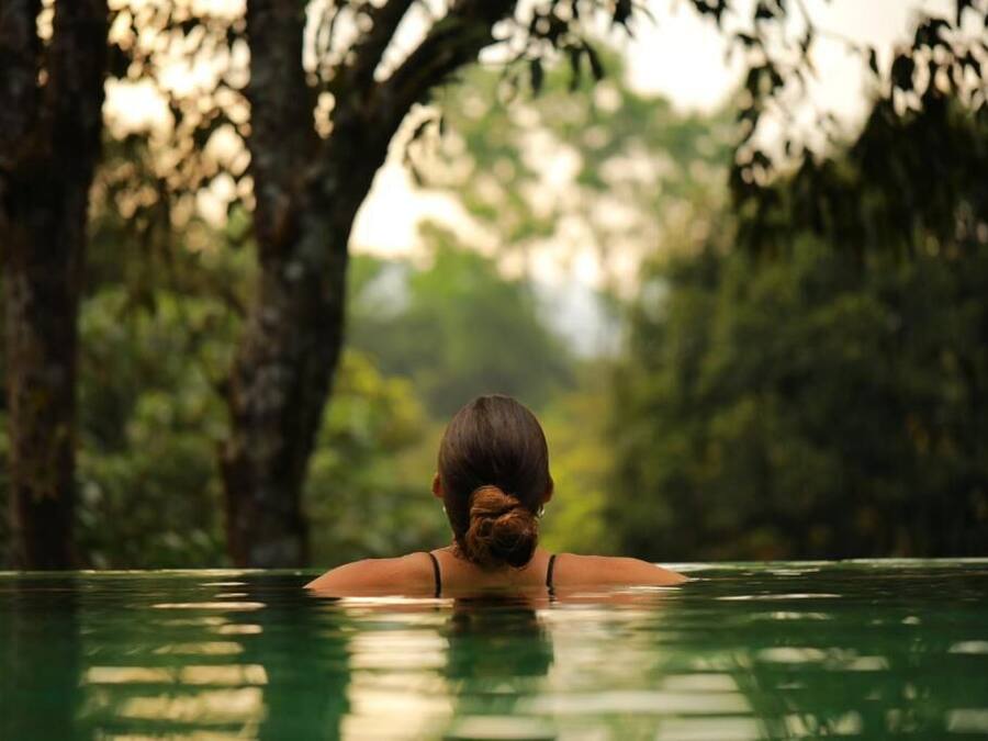 Outdoor pool, an infinity pool
