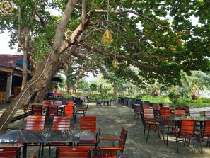 On the beach, white sand, beach bar