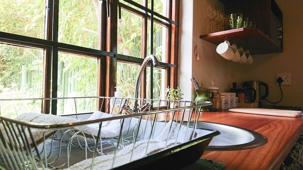 Apartment | Private kitchenette | Full-size fridge, microwave, stovetop, electric kettle