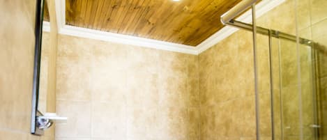 Habitación ejecutiva | Baño | Ducha, artículos de higiene personal gratuitos y secador de pelo