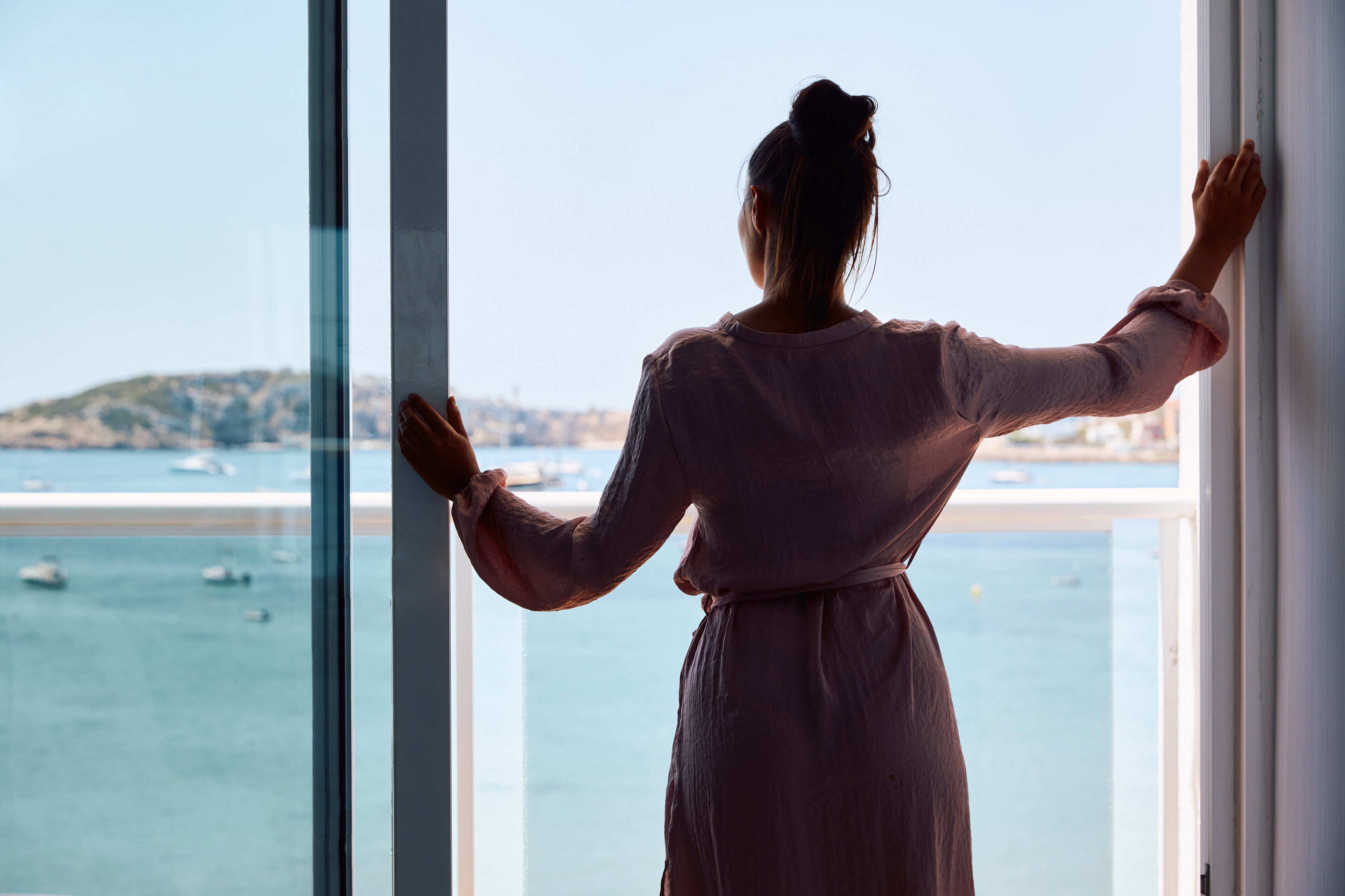 twin room, terrace, sea view | terrace/patio