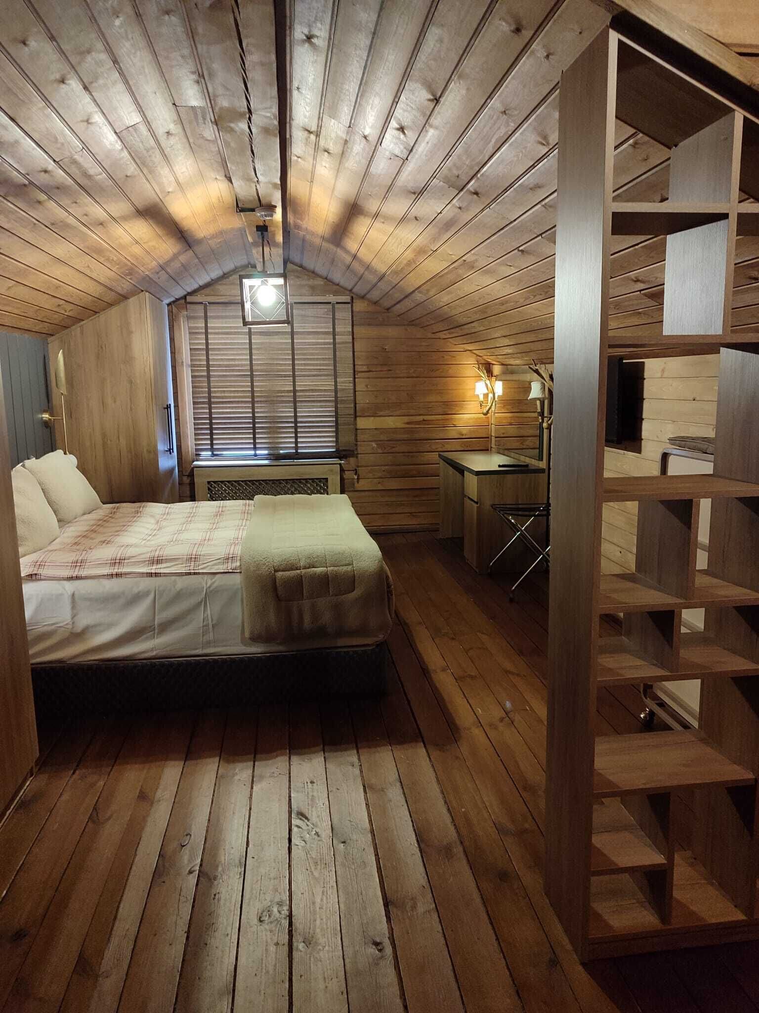 Chalet de lujo, 2 habitaciones, en el área del jardín (5 Pax) | Ropa de cama de alta calidad, escritorio y insonorización 