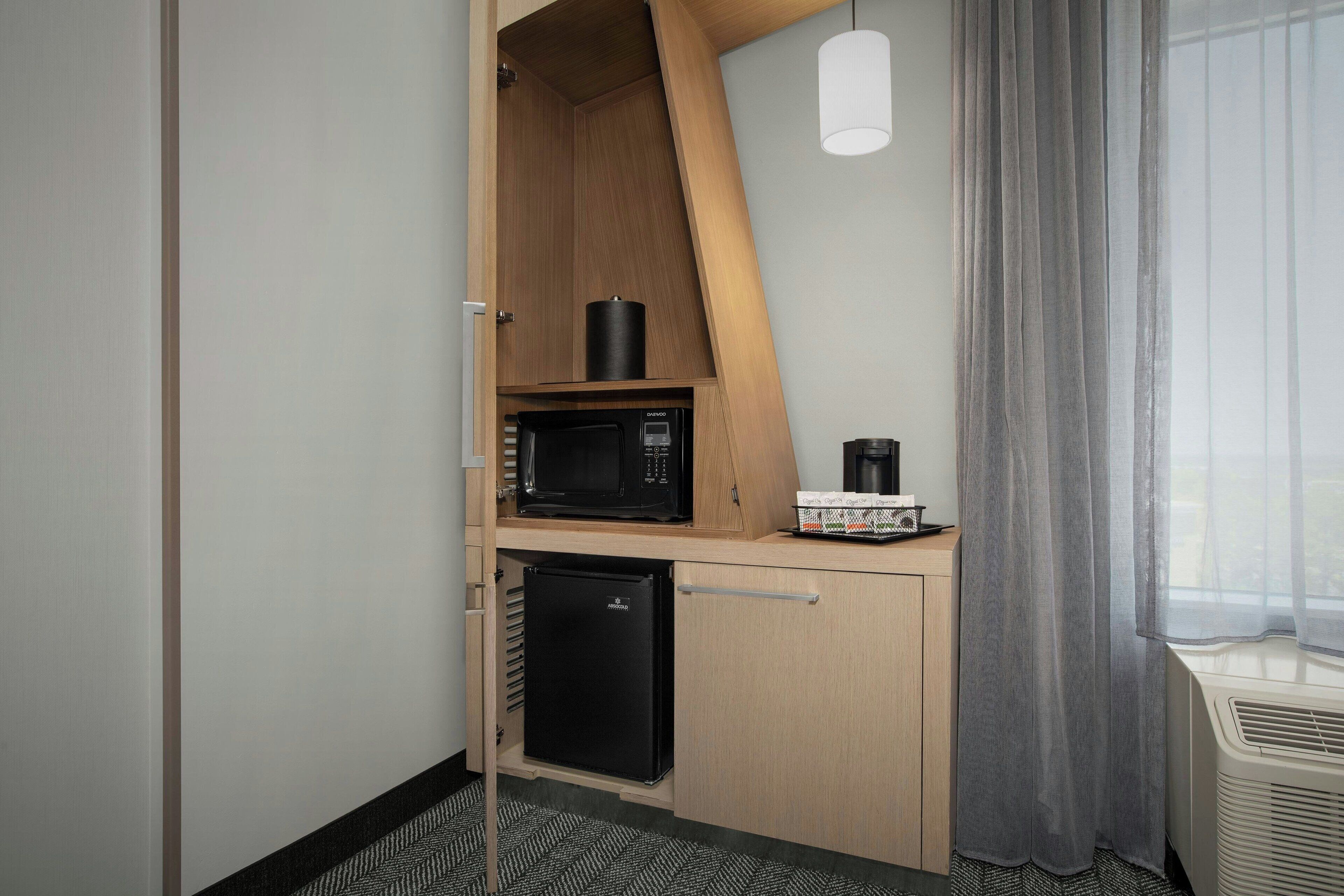 1 bedroom, desk, blackout curtains, iron/ironing board